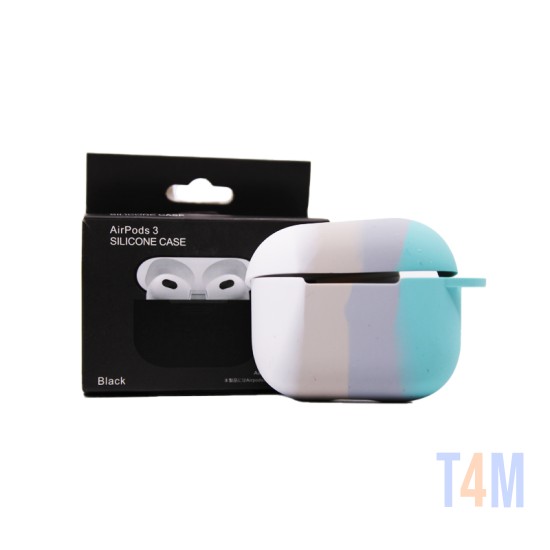 SILICONE CASE WITH KEYCHAIN BLACK STRAP FOR APPLE AIRPODS 3